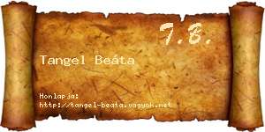 Tangel Beáta névjegykártya